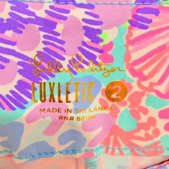 Lilly Pulitzer Pink and Blue Floral Athletic Shorts - Picture 4 of 4